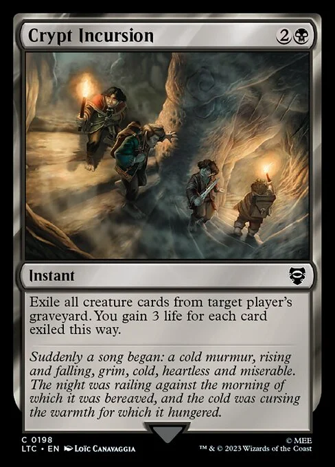 Crypt Incursion, carta Magic di tipo Instant illustrata da Loïc Canavaggia