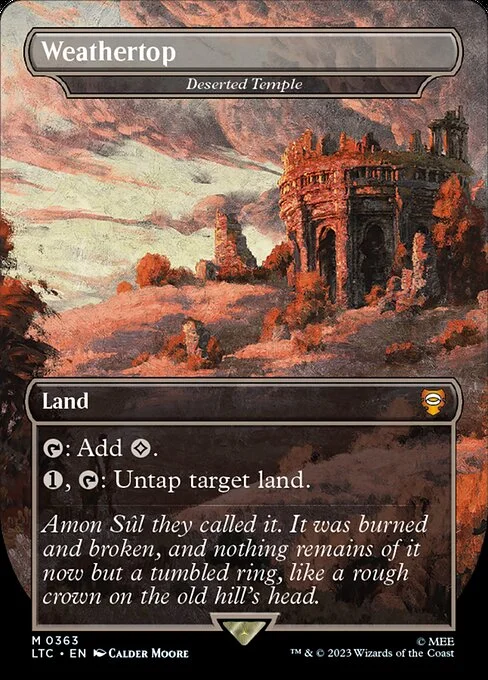 Deserted Temple, carta Magic di tipo Land illustrata da Calder Moore