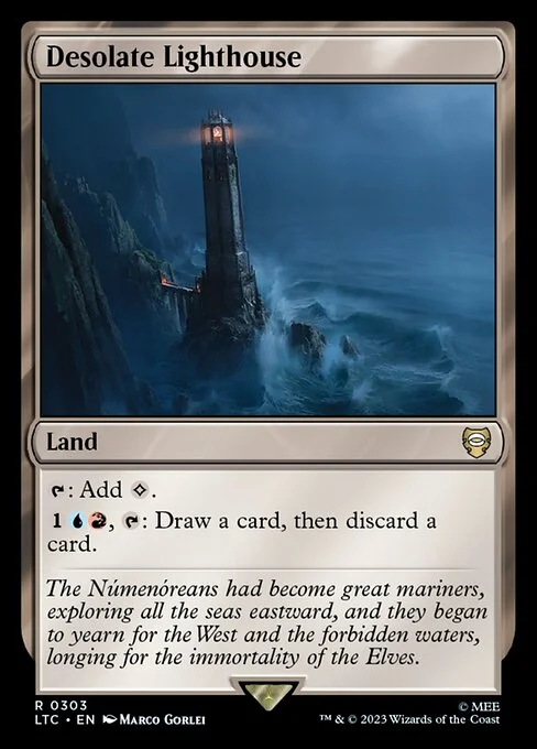Desolate Lighthouse, carta Magic di tipo Land illustrata da Marco Gorlei