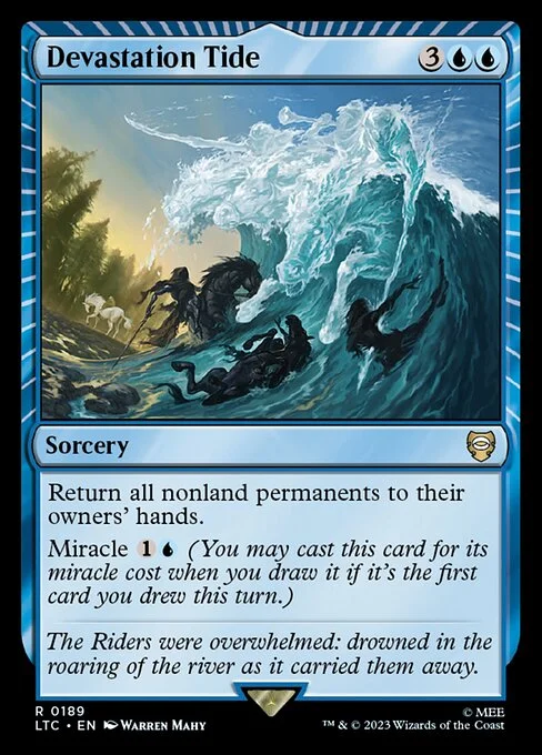 Devastation Tide, carta Magic di tipo Sorcery illustrata da Warren Mahy