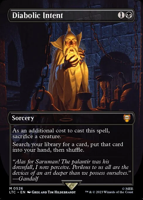 Diabolic Intent, carta Magic di tipo Sorcery illustrata da Greg Hildebrandt & Tim Hildebrandt