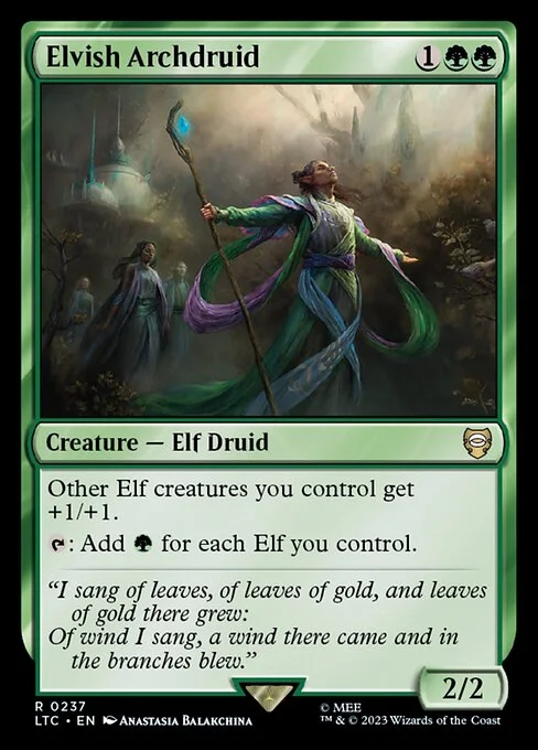 Elvish Archdruid, carta Magic di tipo Creature — Elf Druid illustrata da Anastasia Balakchina
