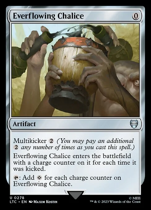 Everflowing Chalice, carta Magic di tipo Artifact illustrata da Maxim Kostin