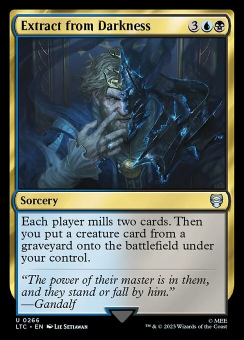 Extract from Darkness, carta Magic di tipo Sorcery illustrata da Lie Setiawan