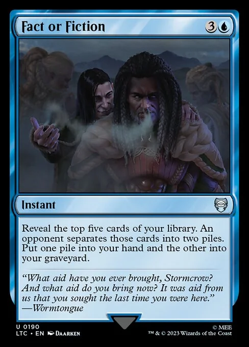 Fact or Fiction, carta Magic di tipo Instant illustrata da Daarken