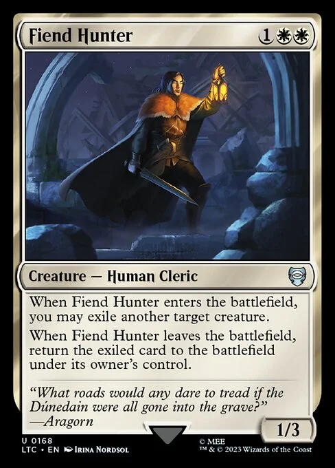 Fiend Hunter, carta Magic di tipo Creature — Human Cleric illustrata da Irina Nordsol