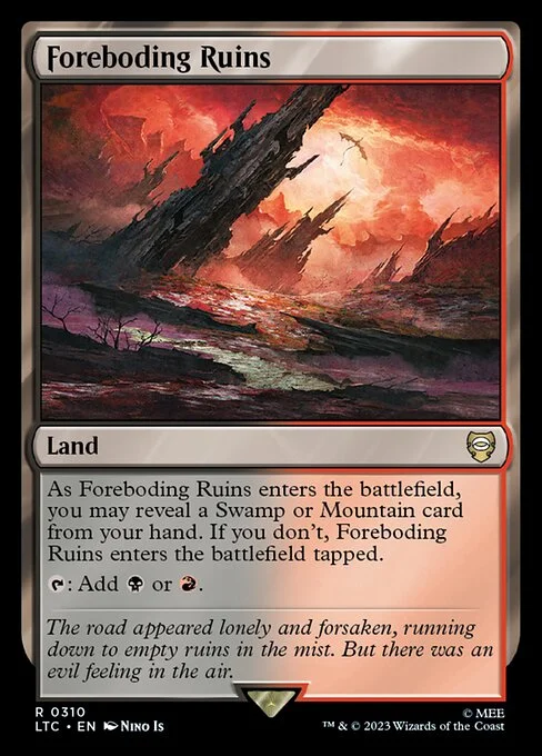 Foreboding Ruins, carta Magic di tipo Land illustrata da Nino Is