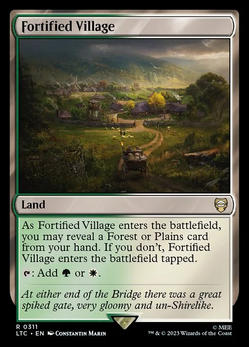 Fortified Village, carta Magic di tipo Land illustrata da Constantin Marin