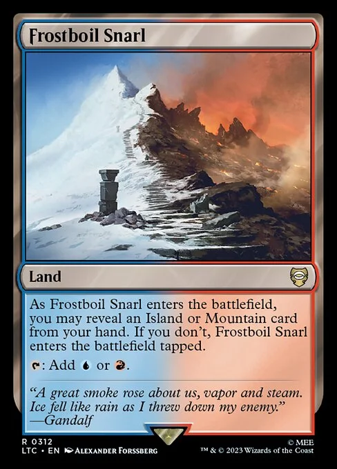 Frostboil Snarl, carta Magic di tipo Land illustrata da Alexander Forssberg