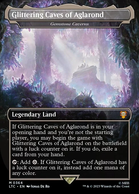 Gemstone Caverns, carta Magic di tipo Legendary Land illustrata da Jonas De Ro