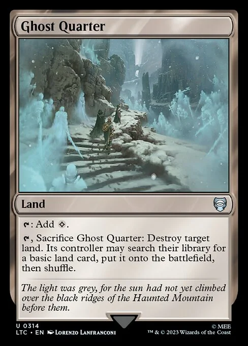 Ghost Quarter, carta Magic di tipo Land illustrata da Lorenzo Lanfranconi