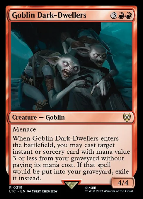 Goblin Dark-Dwellers, carta Magic di tipo Creature — Goblin illustrata da Yuriy Chemezov