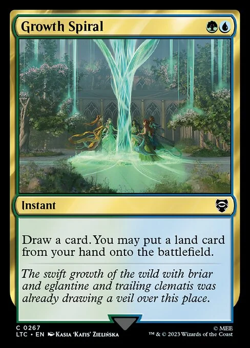 Growth Spiral, carta Magic di tipo Instant illustrata da Kasia 'Kafis' Zielińska