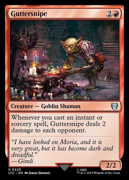 Guttersnipe, carta Magic di tipo Creature — Goblin Shaman illustrata da Simon Dominic