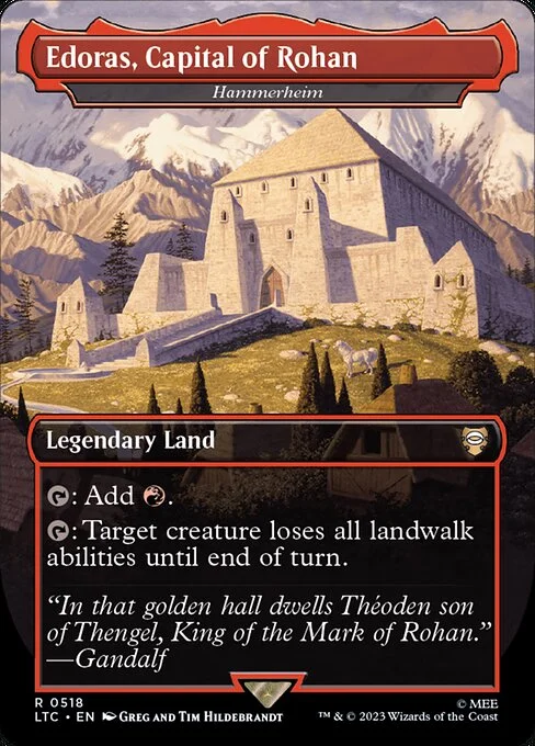Hammerheim, carta Magic di tipo Legendary Land illustrata da Greg Hildebrandt & Tim Hildebrandt