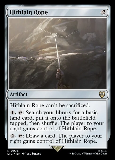 Hithlain Rope, carta Magic di tipo Artifact illustrata da Josu Solano