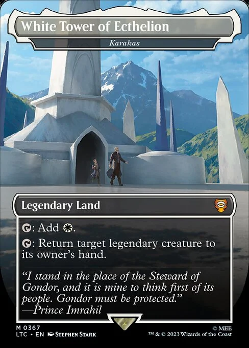 Karakas, carta Magic di tipo Legendary Land illustrata da Stephen Stark