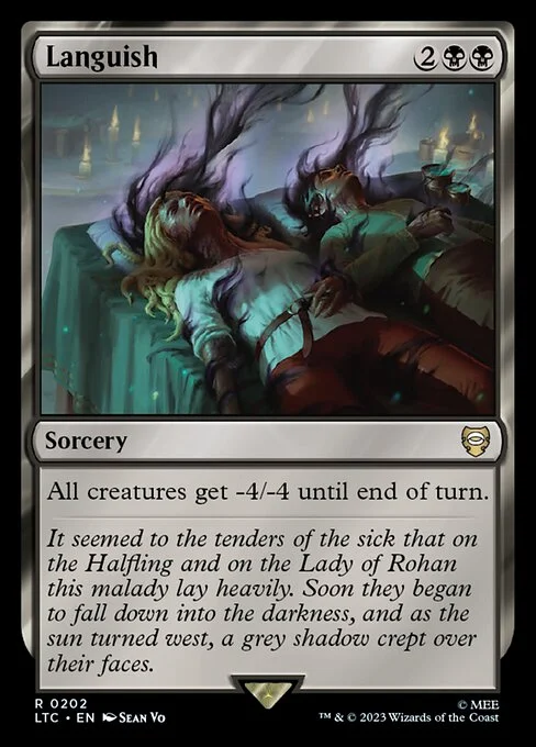 Languish, carta Magic di tipo Sorcery illustrata da Sean Vo