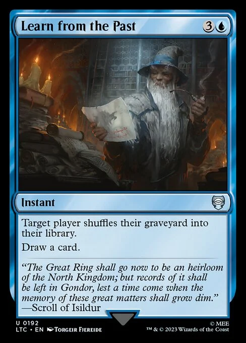 Learn from the Past, carta Magic di tipo Instant illustrata da Torgeir Fjereide