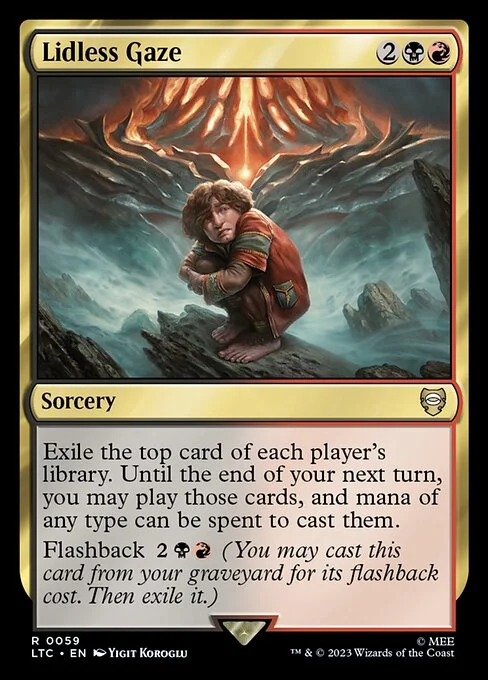 Lidless Gaze, carta Magic di tipo Sorcery illustrata da Yigit Koroglu