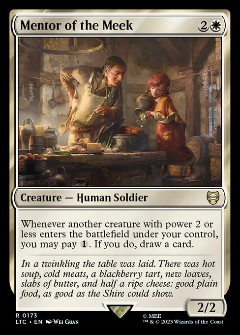 Mentor of the Meek, carta Magic di tipo Creature — Human Soldier illustrata da Wei Guan