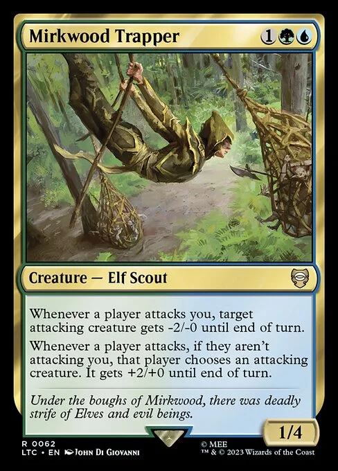 Mirkwood Trapper, carta Magic di tipo Creature — Elf Scout illustrata da John Di Giovanni