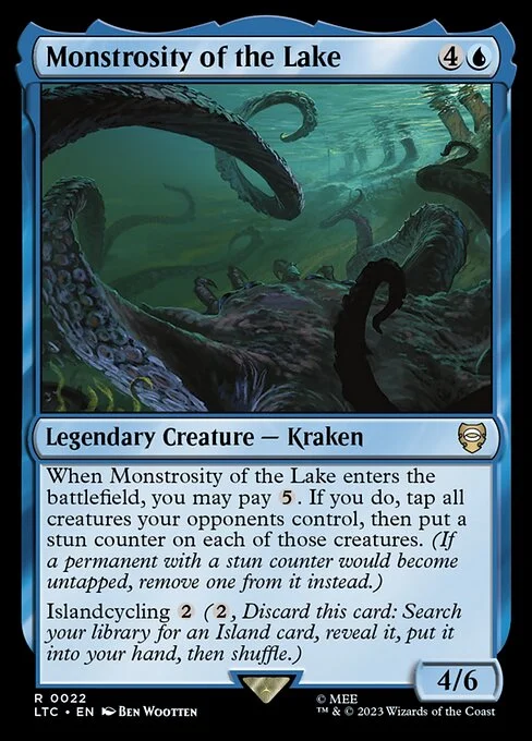 Monstrosity of the Lake, carta Magic di tipo Legendary Creature — Kraken illustrata da Ben Wootten