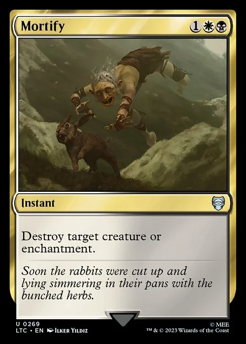 Mortify, carta Magic di tipo Instant illustrata da Ilker Yildiz