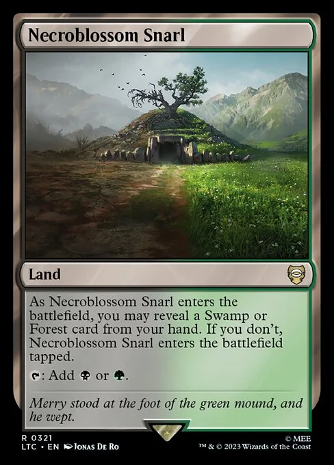 Necroblossom Snarl, carta Magic di tipo Land illustrata da Jonas De Ro
