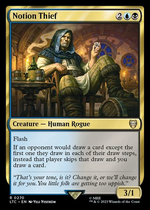 Notion Thief, carta Magic di tipo Creature — Human Rogue illustrata da Veli Nyström