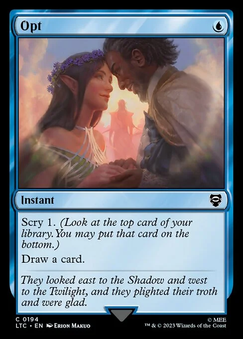 Opt, carta Magic di tipo Instant illustrata da Erion Makuo