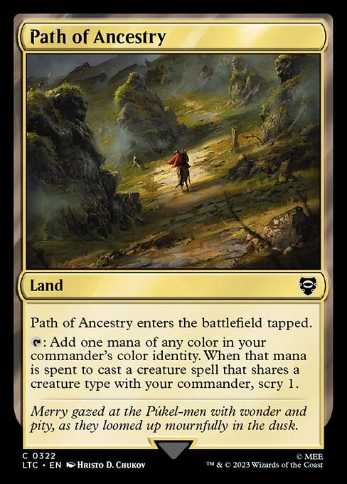 Path of Ancestry, carta Magic di tipo Land illustrata da Hristo D. Chukov