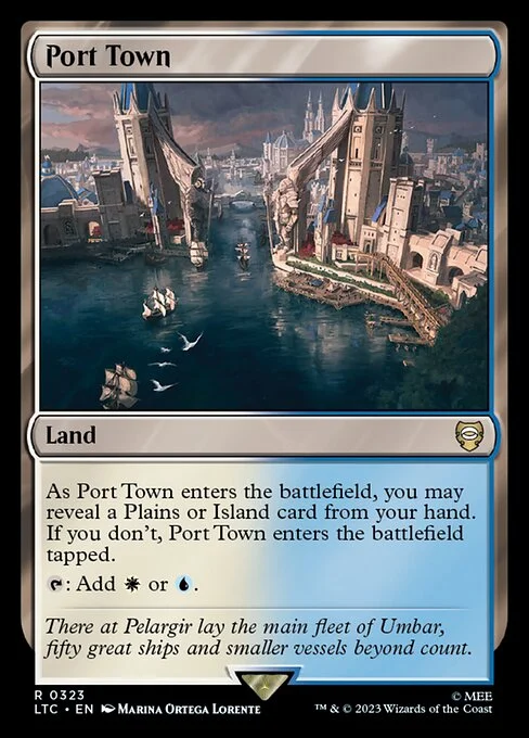 Port Town, carta Magic di tipo Land illustrata da Marina Ortega Lorente