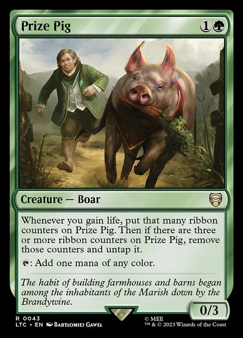 Prize Pig, carta Magic di tipo Creature — Boar illustrata da Bartłomiej Gaweł