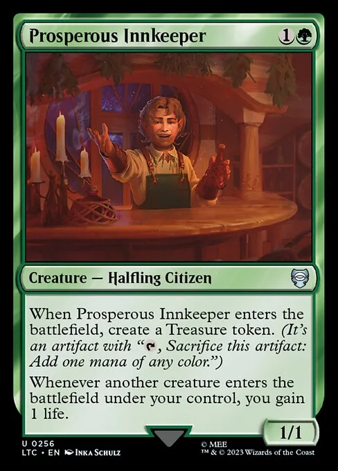 Prosperous Innkeeper, carta Magic di tipo Creature — Halfling Citizen illustrata da Inka Schulz