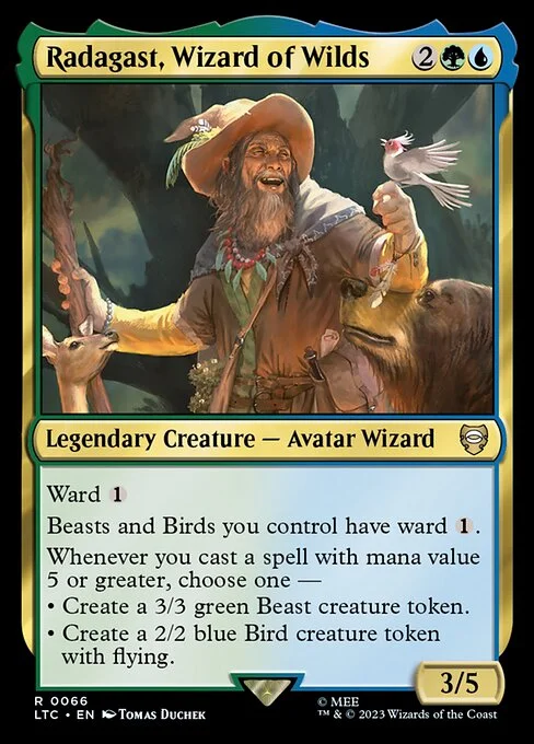 Radagast, Wizard of Wilds, carta Magic di tipo Legendary Creature — Avatar Wizard illustrata da Tomas Duchek