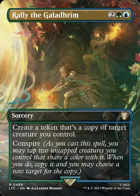 Rally the Galadhrim, carta Magic di tipo Sorcery illustrata da Alexander Mokhov