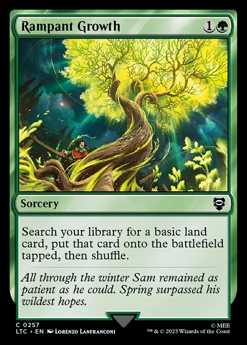 Rampant Growth, carta Magic di tipo Sorcery illustrata da Lorenzo Lanfranconi
