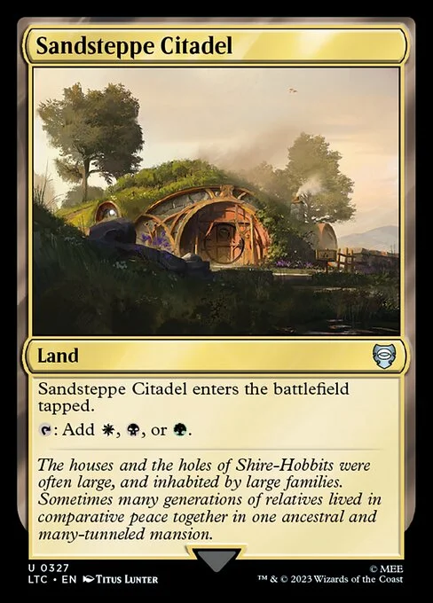 Sandsteppe Citadel, carta Magic di tipo Land illustrata da Titus Lunter