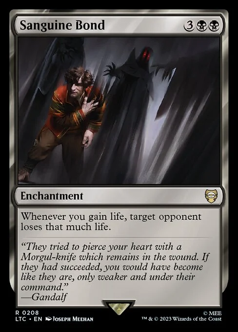 Sanguine Bond, carta Magic di tipo Enchantment illustrata da Joseph Meehan