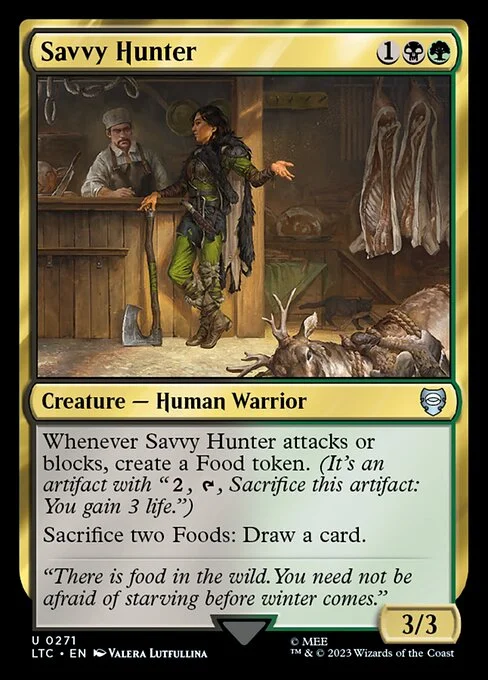 Savvy Hunter, carta Magic di tipo Creature — Human Warrior illustrata da Valera Lutfullina