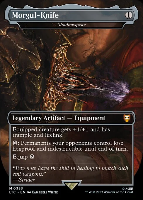 Shadowspear, carta Magic di tipo Legendary Artifact — Equipment illustrata da Campbell White