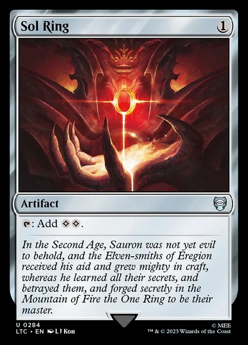 Sol Ring, carta Magic di tipo Artifact illustrata da L J Koh