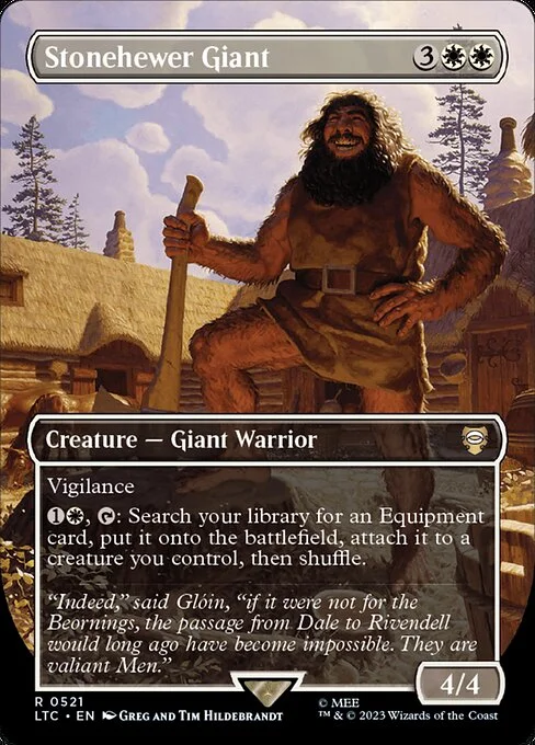 Stonehewer Giant, carta Magic di tipo Creature — Giant Warrior illustrata da Greg Hildebrandt & Tim Hildebrandt