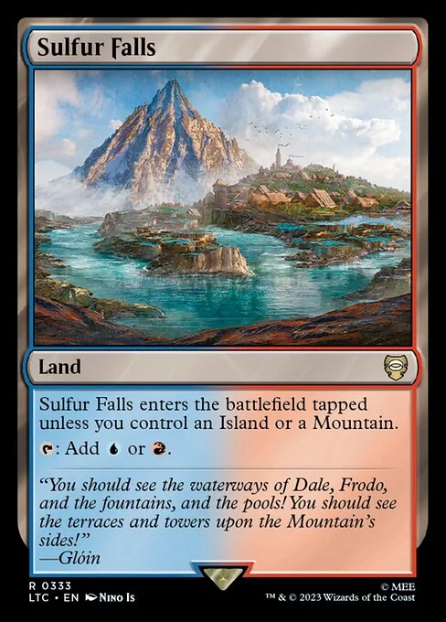 Sulfur Falls, carta Magic di tipo Land illustrata da Nino Is