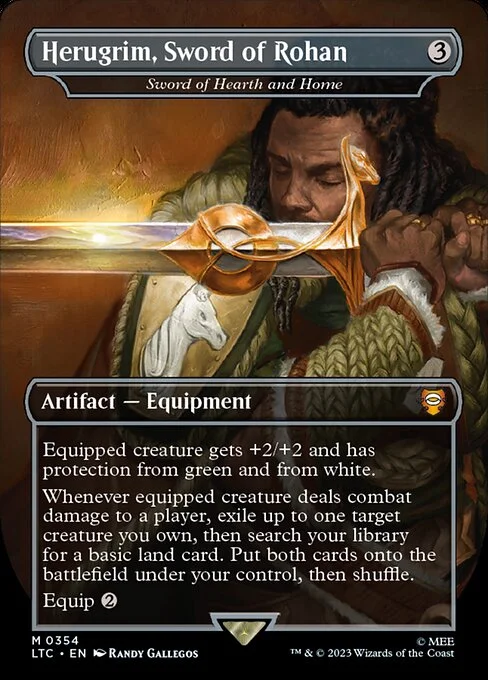 Sword of Hearth and Home, carta Magic di tipo Artifact — Equipment illustrata da Randy Gallegos