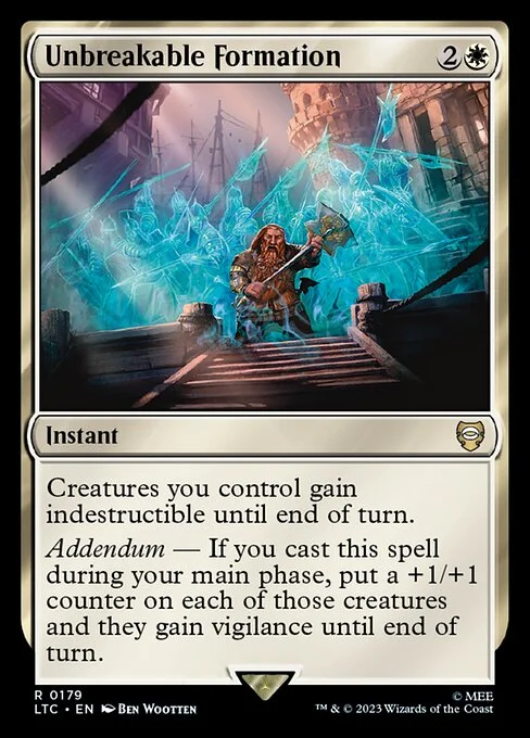 Unbreakable Formation, carta Magic di tipo Instant illustrata da Ben Wootten