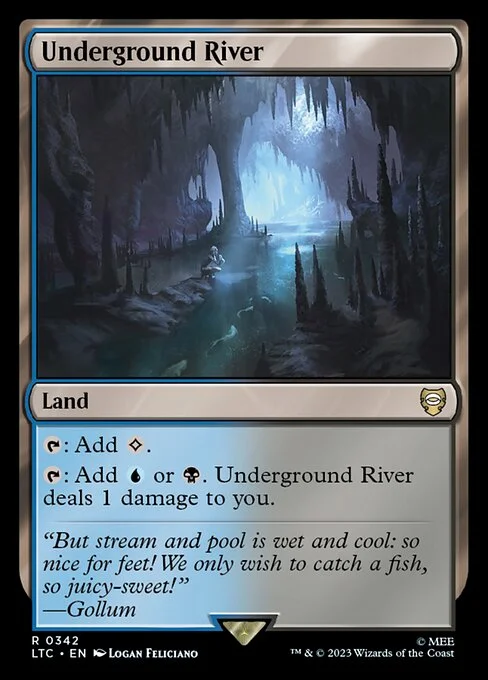 Underground River, carta Magic di tipo Land illustrata da Logan Feliciano