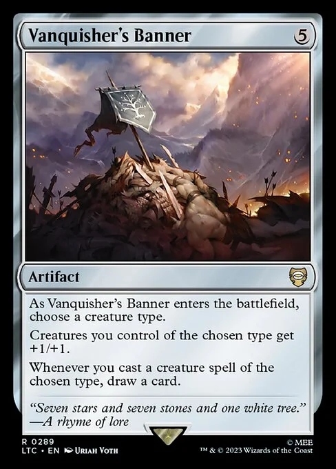 Vanquisher's Banner, carta Magic di tipo Artifact illustrata da Uriah Voth