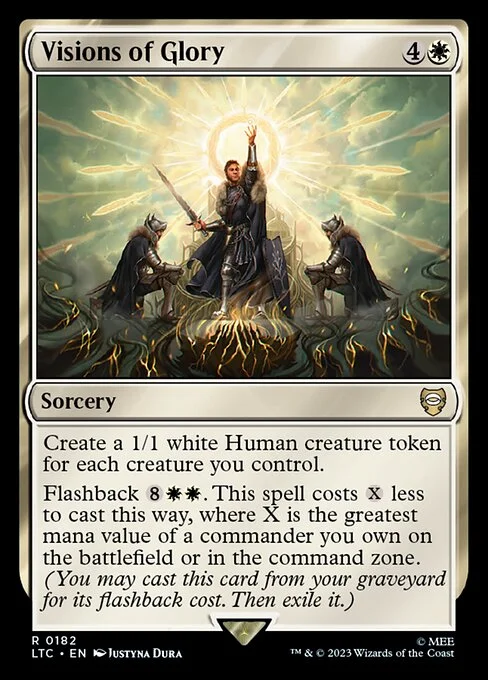 Visions of Glory, carta Magic di tipo Sorcery illustrata da Justyna Dura